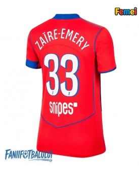 Paris Saint-Germain Warren Zaire-Emery #33 Tricou Fotbal Replică 2025-26 Femei Treilea